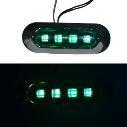 Feu de gabarit LUX à LED, 4 LED, cabochon vert, lampe de position et de signalisation 24 V