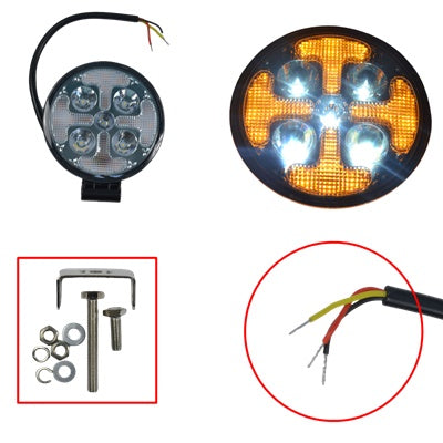 Runde Kombi-LED-Nebelleuchte mit integriertem Blinker – 11,5 cm Durchmesser