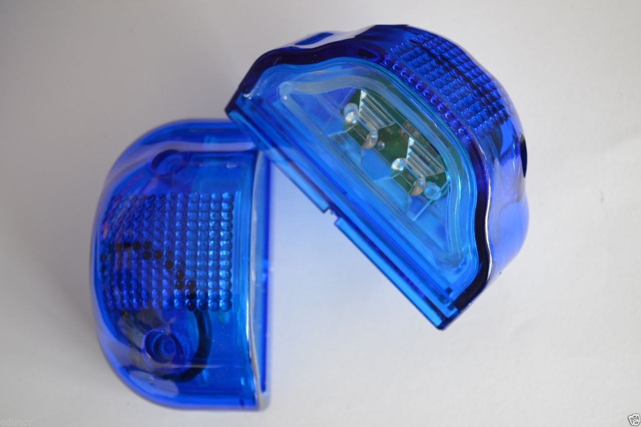 LED осветление за заден регистрационен номер, синьо, 24V, голямо, комплект 2 бр.