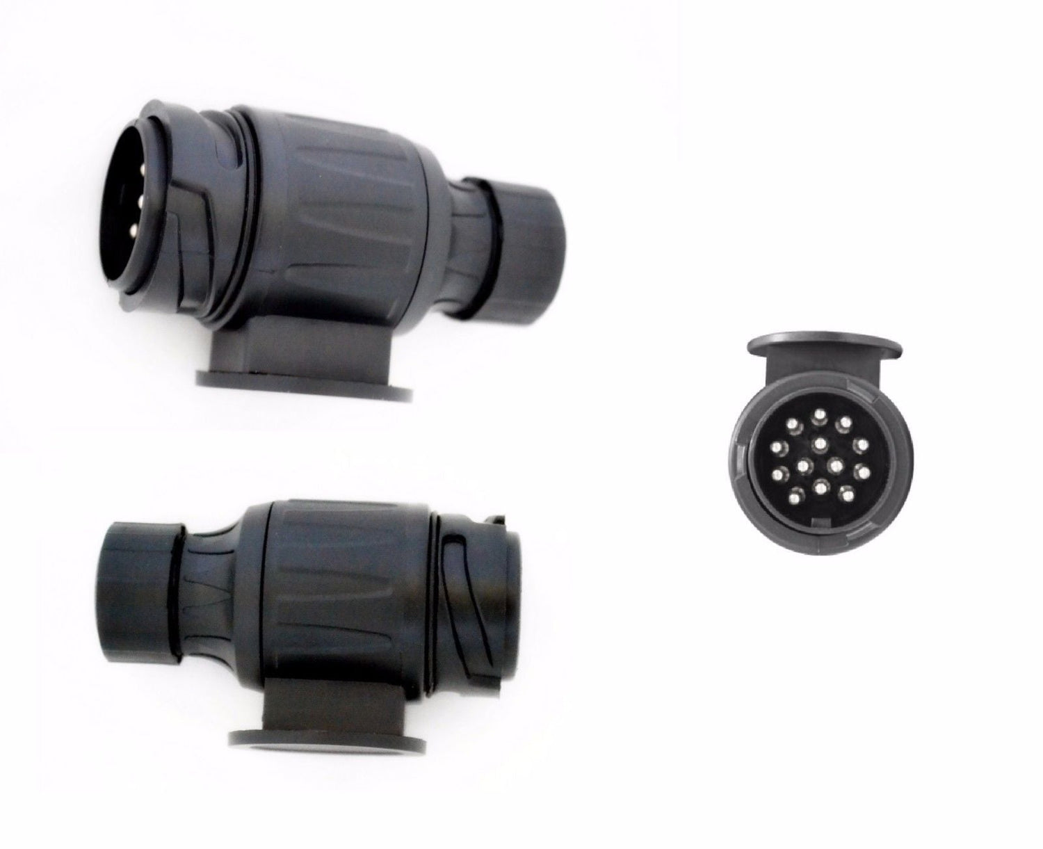 Prise mâle de remorque 13 broches 12 V pour véhicules tracteurs, camping-cars, caravanes et remorques