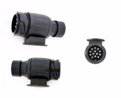 Prise mâle de remorque 13 broches 12 V pour véhicules tracteurs, camping-cars, caravanes et remorques