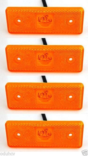 Feu de gabarit LED jaune, 12/24 V, 4 LED, 110×42×6 mm