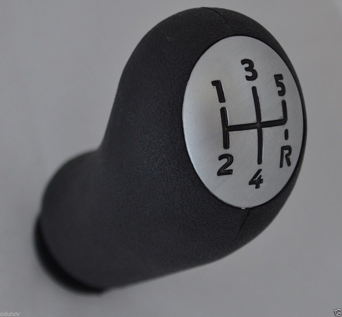 Топка за скоростен лост 5-степенна, черна пластмаса с хром, подходяща за Renault и Dacia