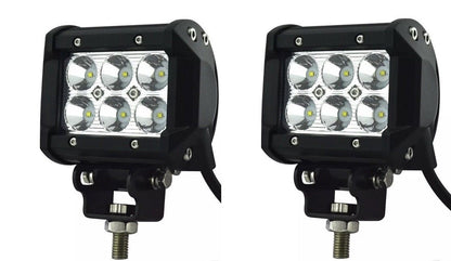 Petit projecteur de travail LED, 18 W, 12/24 V, 90 × 80 × 75 mm, fixation par le dessous