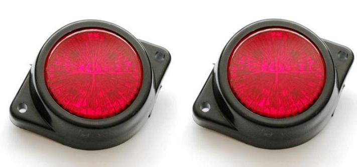 Runde LED-Positionsleuchte, rot, 4 Dioden, 24V Markierungsleuchte