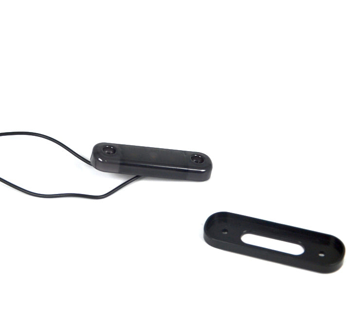 Front-LED-Positionsleuchte, 3 Dioden, schwarzes getöntes Glas, weißes Licht, 84×24×10 mm, 12/24 V